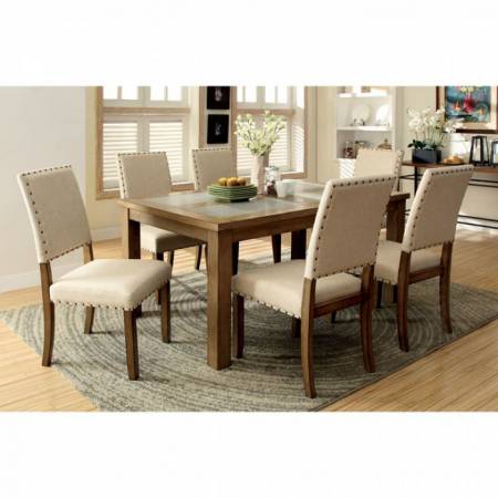 MELSTON I DINING TABLE + 6 SIDE CHAIRS CM3531T-GR7